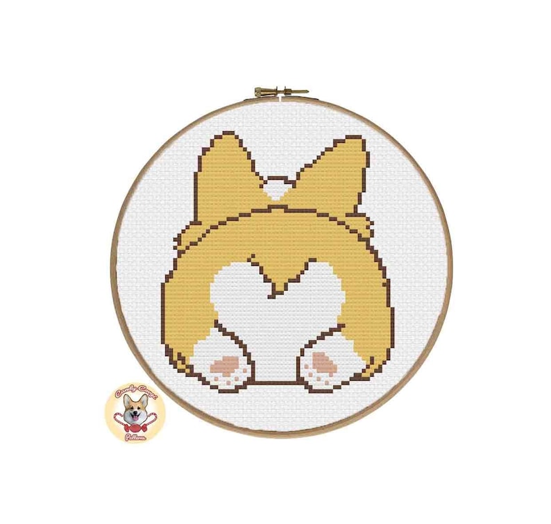 Corgi Butt PDF cross stitch pattern | Etsy