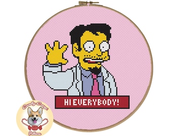 Hi Doctor Nick! - The Simpsons PDF cross stitch pattern