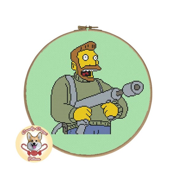 Hank Scorpio - The Simpsons PDF cross stitch pattern