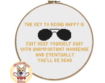 The Key to Being Happy - Bojack Horseman PDF cross stitch pattern