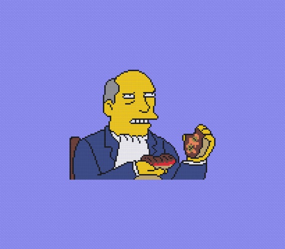 Steamed Hams the Simpsons PDF Cross Stitch Pattern 