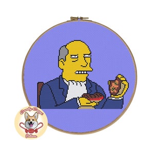 Steamed Hams - The Simpsons PDF cross stitch pattern