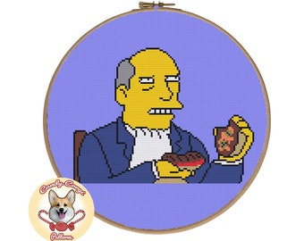 Steamed Hams - The Simpsons PDF cross stitch pattern