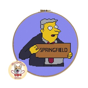 Larry Burns - The Simpsons PDF cross stitch pattern