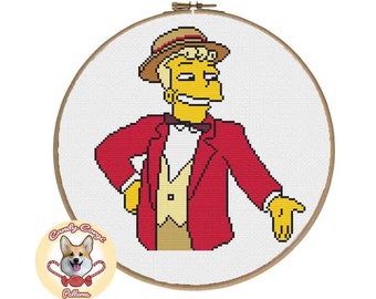 Lyle Lanley Monorail - The Simpsons PDF cross stitch pattern