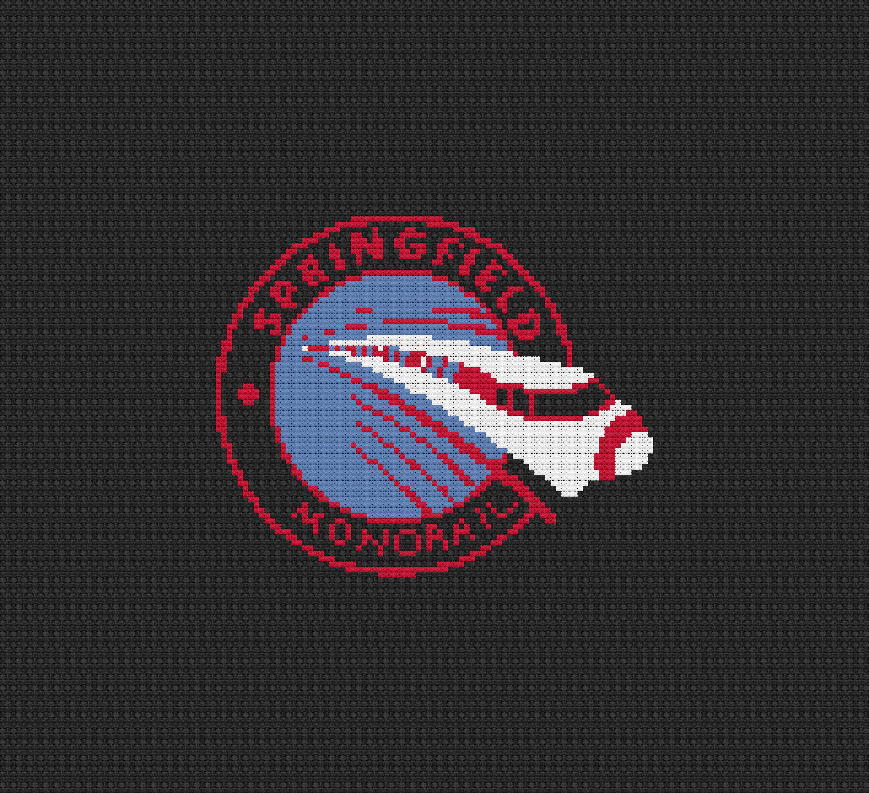 Springfeild Monorail Springfield Monorail the Simpsons PDF Cross Stitch Pattern - Etsy