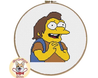 Nelson Muntz - The Simpsons PDF cross stitch pattern
