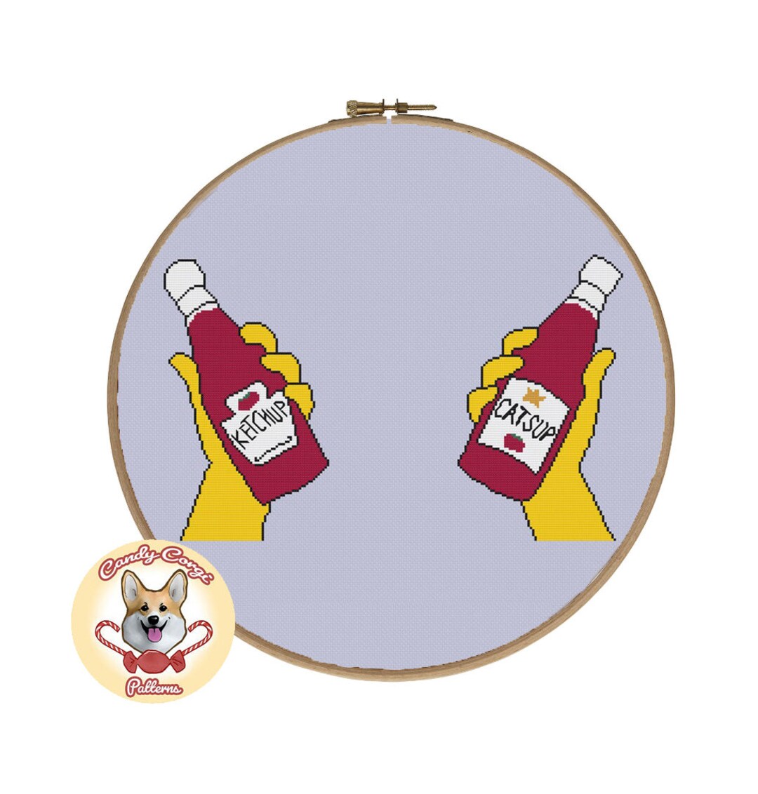 Ketchup, Catsup the Simpsons PDF Cross Stitch Pattern Etsy
