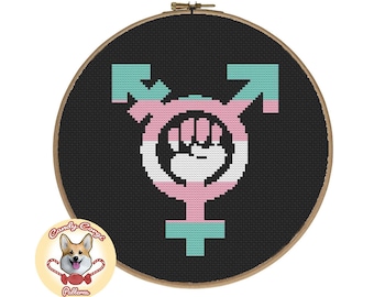 Trans Lives Matter - LGBTQ+ PDF cross stitch pattern
