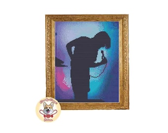 Bo Burnham Inside Silhouette PDF cross stitch pattern