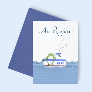 Au Revoir card,card for her,card for friend,miss you, leaving,new job, moving, moving away, Funny miss you card, goodbye card, farewell card