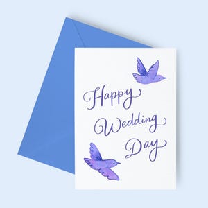 Feliz día de la boda, tarjeta de boda, tarjeta de amor, tarjeta de felicitaciones, tarjeta de recién casados, amor moderno, tarjeta minimalista, tarjeta tipográfica