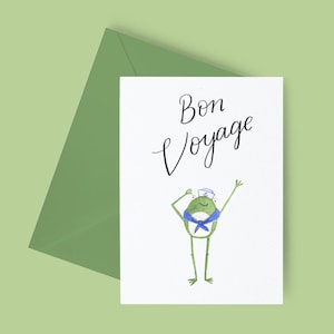 Bon Voyage card, leaving card, travelling card, new job card, adventure awaits, New Home Card, Leaving Card, Retirement Card, Goodbye Card