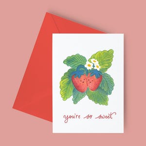 You're so sweet, love card, modern love, sweet card, cute card, friendship card, appreciation card, anniversary card, you feel like home
