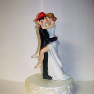 Wedding Reception Ceremony Porcelain Fireman Cake Topper