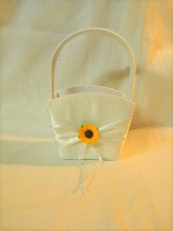 sunflower flower girl basket