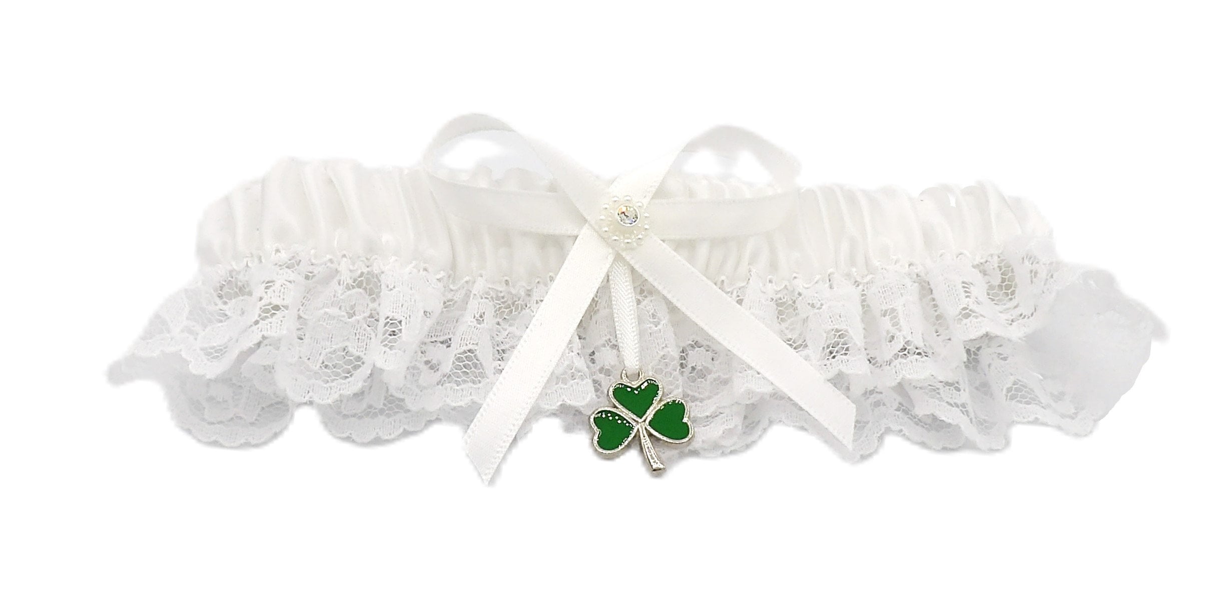 Wedding Reception Ceremony Party 3 Leaf Clover Good Luck Irish Garter White  - Etsy