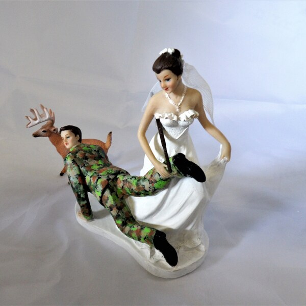 Camo Wedding Cake Topper Etsy