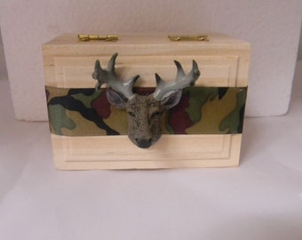 Wedding Reception Ceremony Party Camo Deer Hunting Hunter Ring Bearer Pillow Box