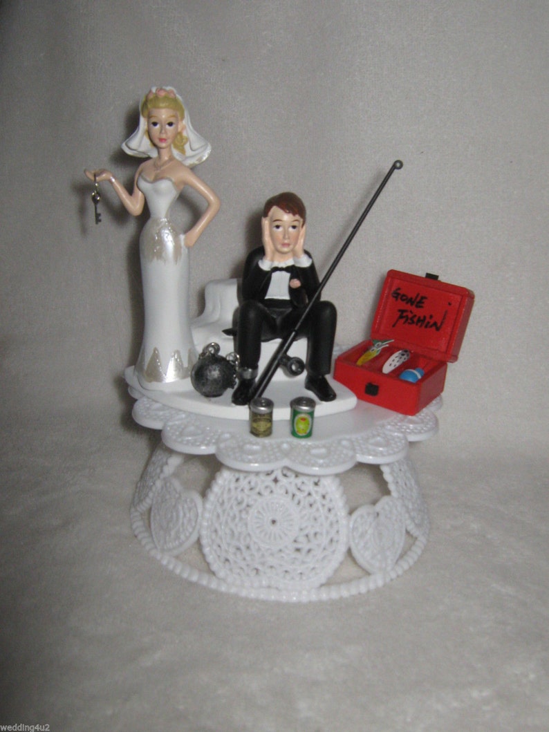 Wedding Party Reception ~Motorcycle Biker~ Hog Cake Topper Ball /& Chain