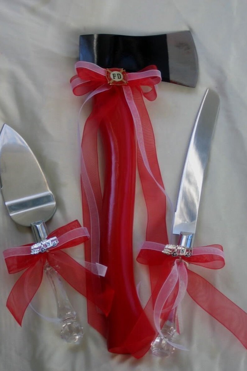 Wedding Reception Ceremony Party Fireman Firefighter Cake Etsy