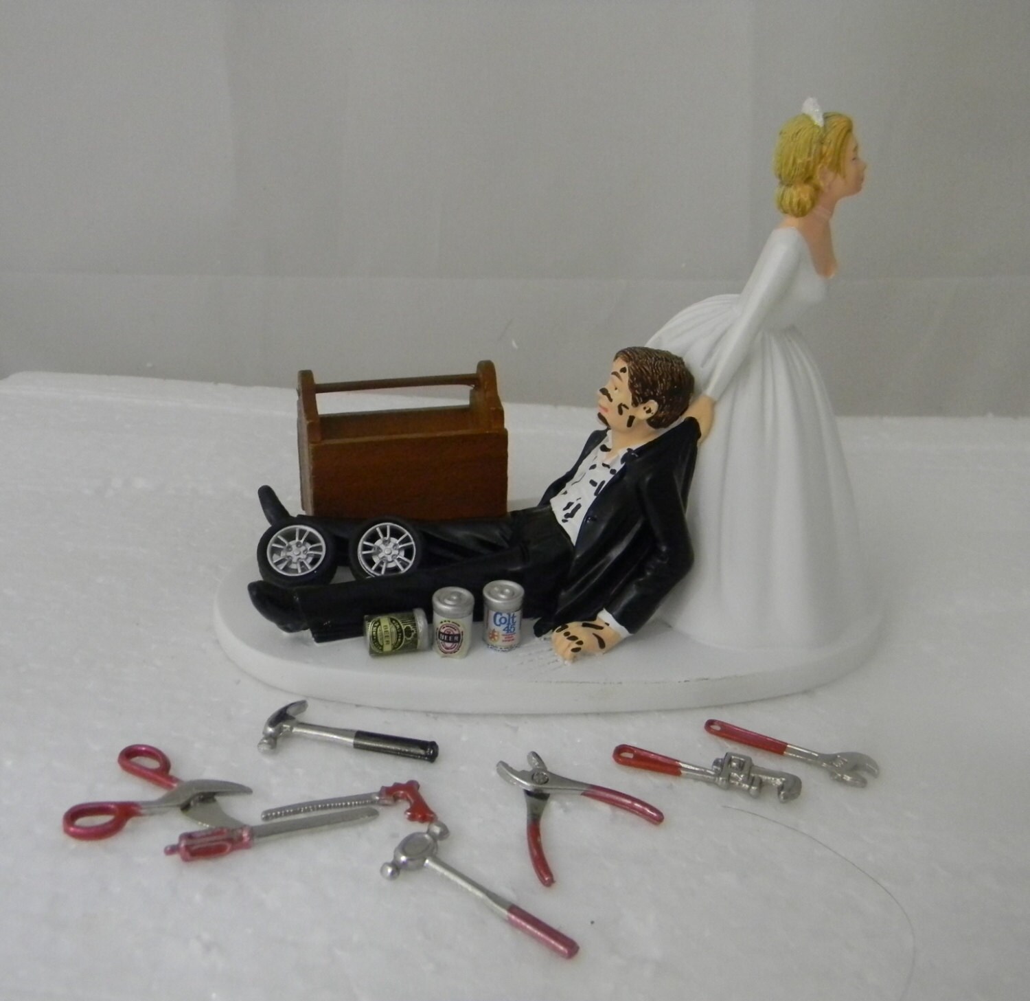 Wedding Reception Race Car Truck Mechanic Tools Grease Shop Garage Cake Topper Wedding Reception Race Car Truck Mechanic Tools Grease Shop Garage Cake Topper