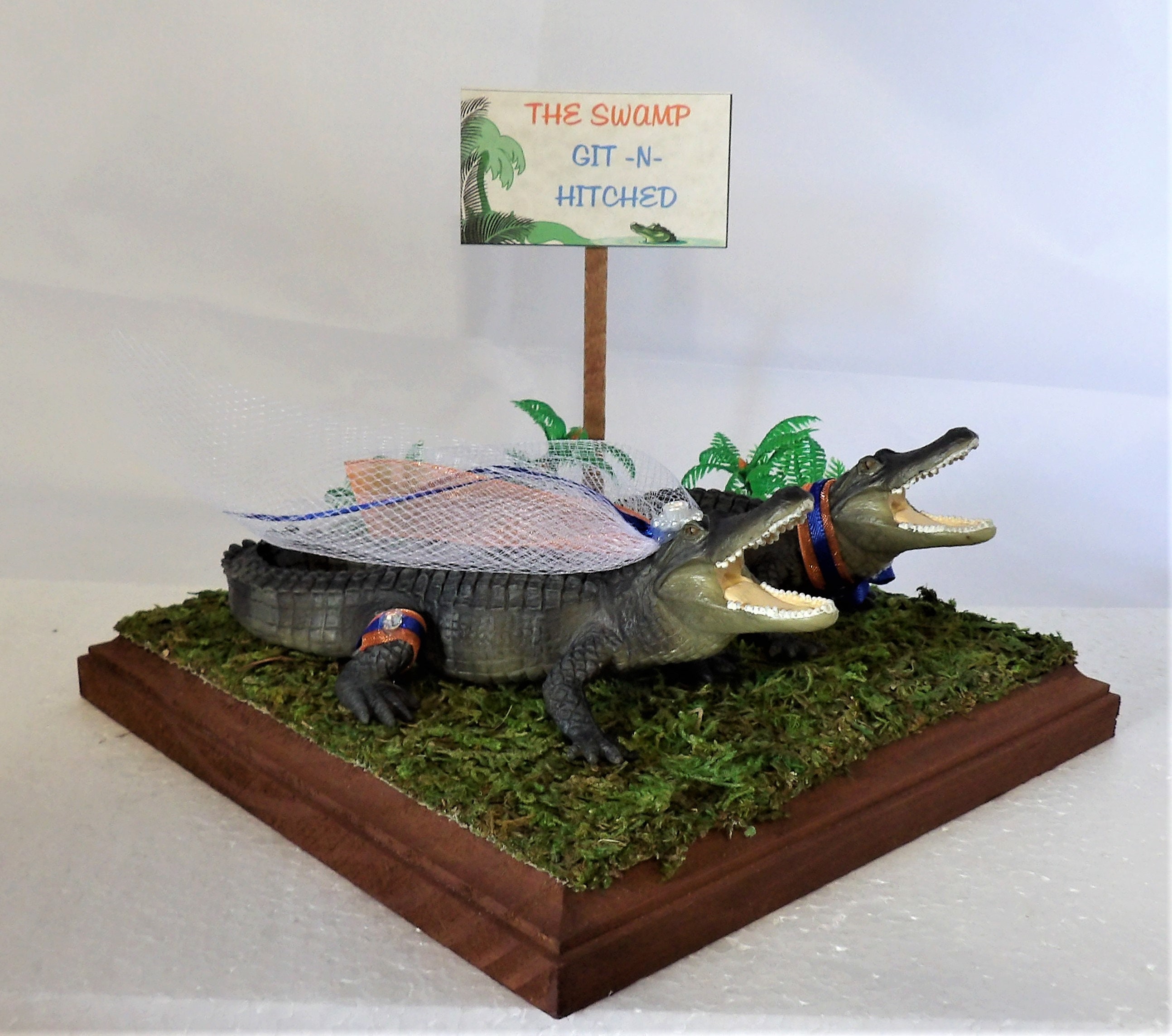 Python And Gator Cake Topper Florida Gator Orange and Blue Wedding Cake Topper - Etsy