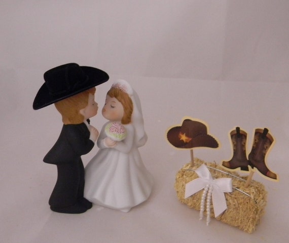 Cowboy Bride and Groom Country and Western Wedding Table Party Confetti