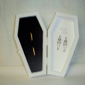 Wedding Ceremony Party Coffin Skeleton Goth Wicca Death do us Part Ring Bearer Pillow Box
