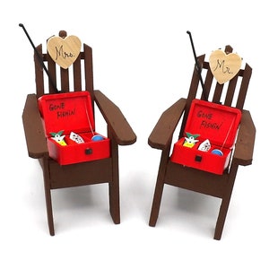 Wedding Reception Beach Adirondack Chairs Fishing Tackle Box Cake Topper