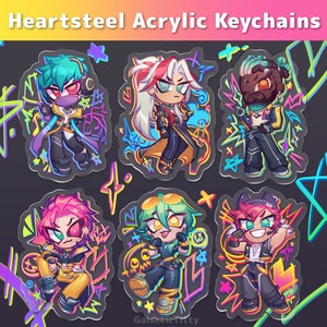 Heartsteel Acrylic Keychains | Ezreal Kayn Ksante Yone Sett Aphelios