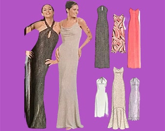 Simplicity 5093 Sewing Pattern, UNCUT FF Miss/Petite Knit Evening Dress, Formal Dress, Bridesmaid Dress, Prom Dress Size DD(4-10), ca. 2004