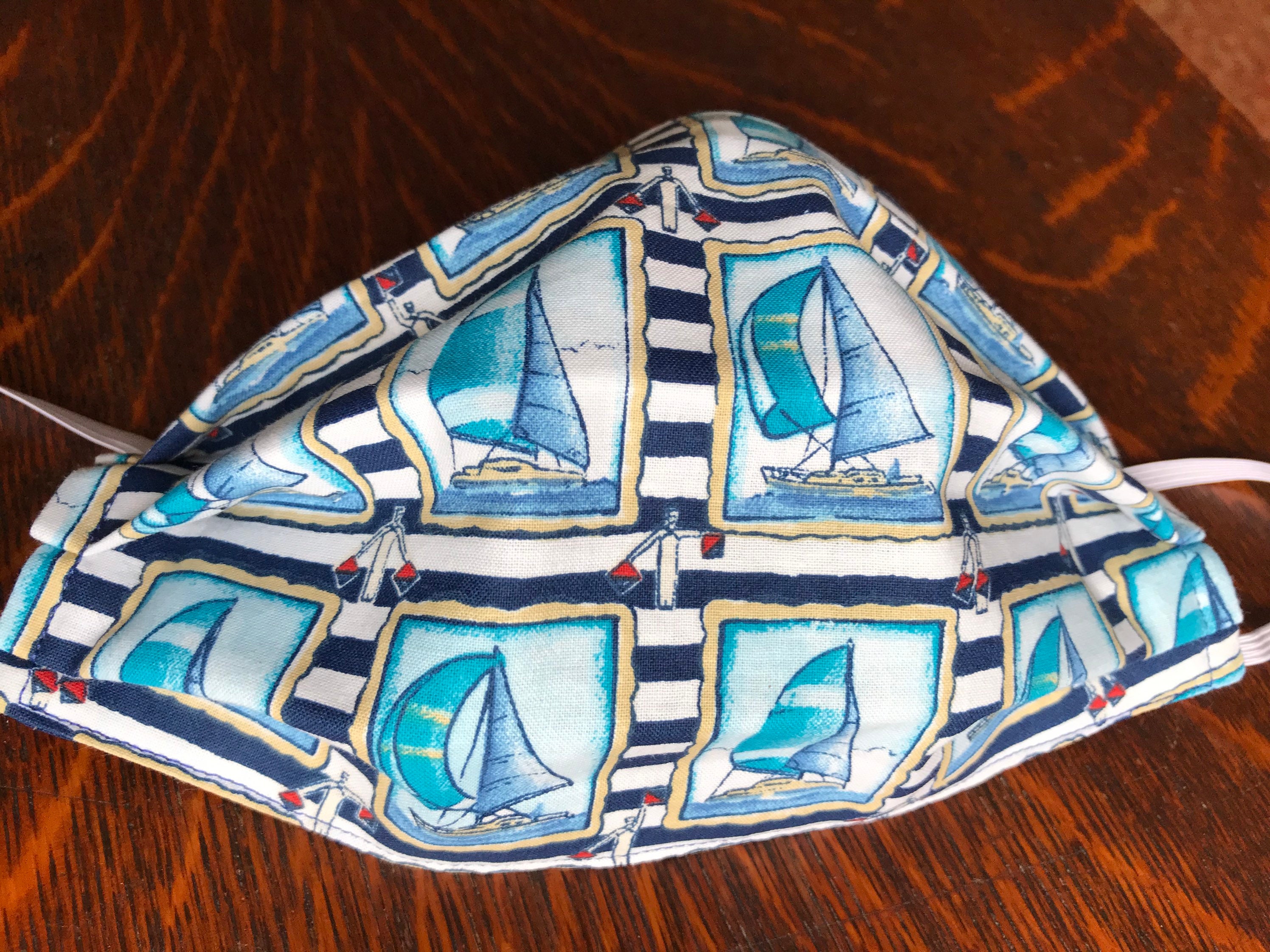 Sailboat face mask beach face mask summer face mask boat Etsy