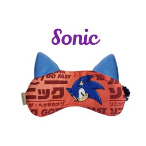 Máscara para dormir infantil con temática de Sonic