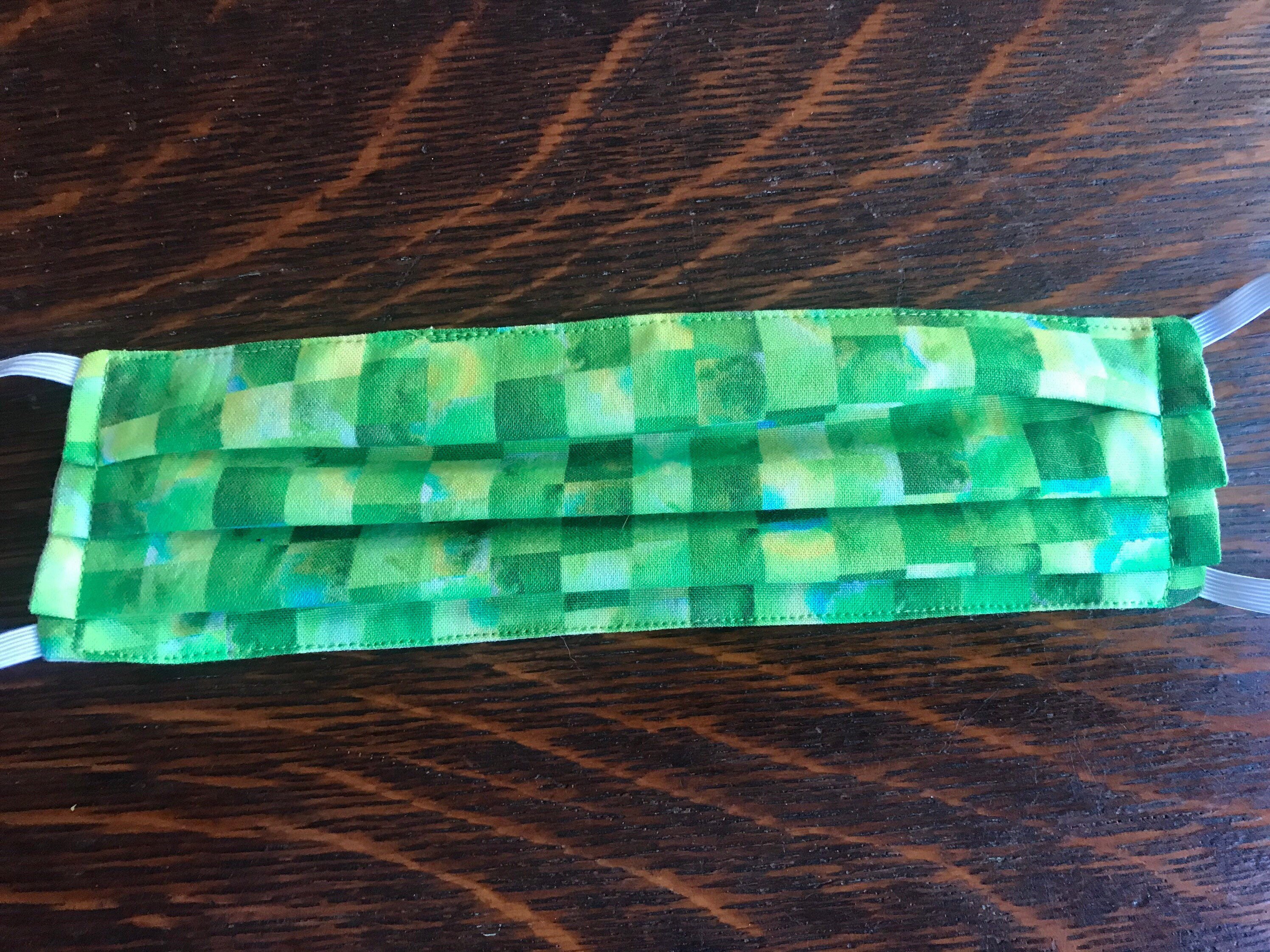 Pixel face mask green pixel mask pixelated face mask Etsy