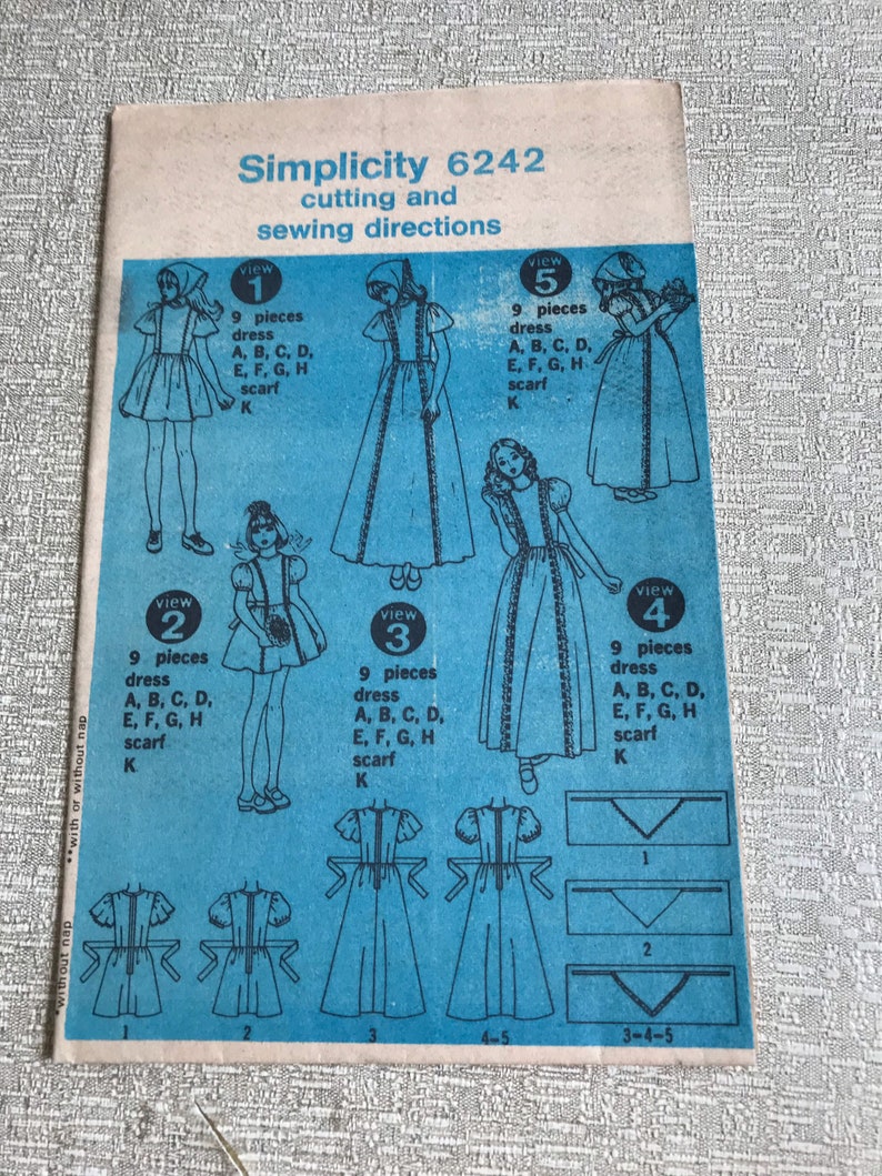 Simplicity 6242 Sewing Pattern Childs and Girls Dress in Two | Etsy