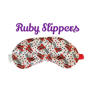 Ruby Slippers Sleep Mask, Sleepover Party Favor, Kid Accessory Travel Gift, Blackout Sleep Aid