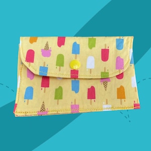 Cartera infantil plegable de tela de algodón con cierre a presión, tarjetero, ideal como regalo para niños pequeños.