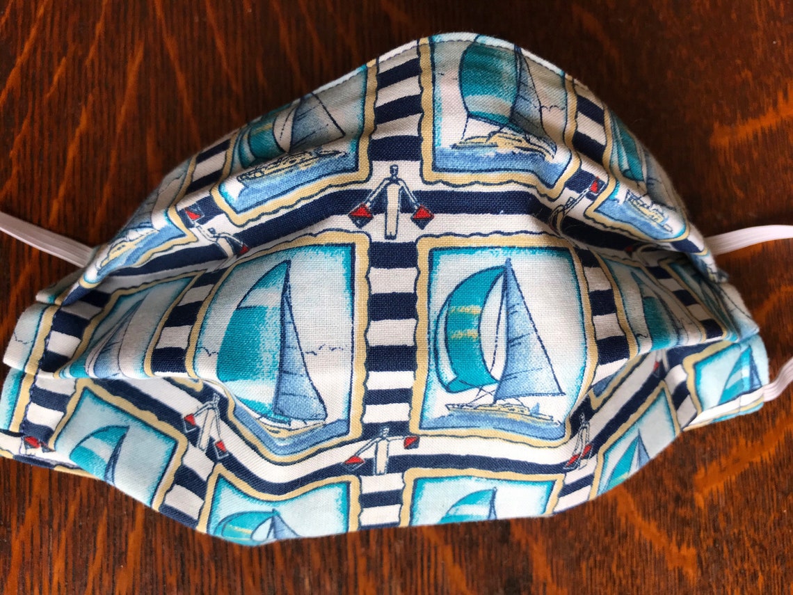 Sailboat face mask beach face mask summer face mask boat Etsy