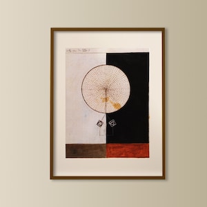 decorazione della sala di meditazione, poster di hilma af klint, arte dell'altare, angolo rilassante, stampa 18x24 astratta, simbolismo, geometrico, pittura scandinava