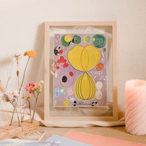 arte astratta rosa, poster di hilma af klint, stampa artistica 12x16 colorata, arte della meditazione, le dieci stampe più grandi dell'età adulta, spirituale, pala d'altare, yoga