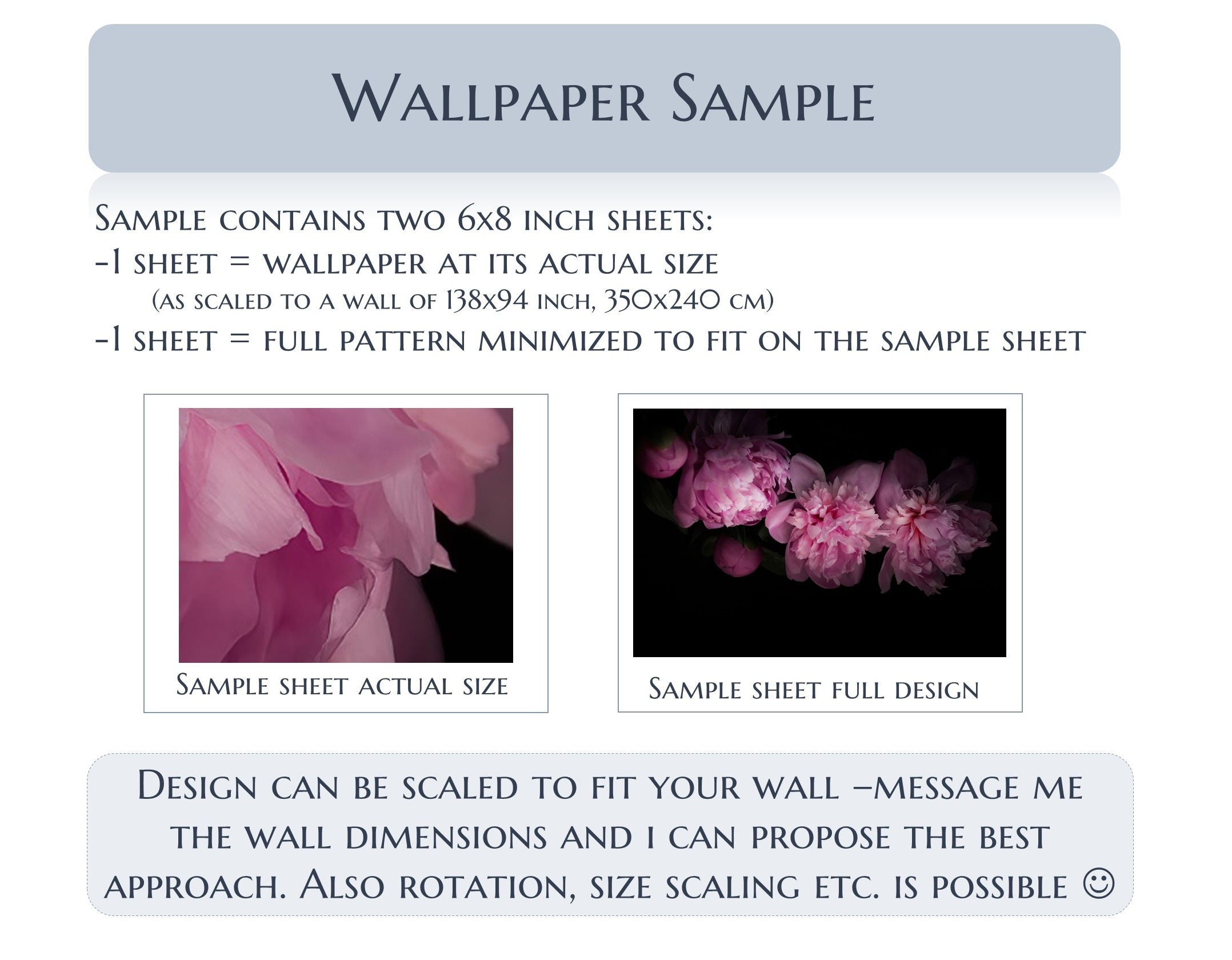 Peony Wall Mural, Dark Peony Wallpaper, Dark Floral Wallpaper Peel and ...
