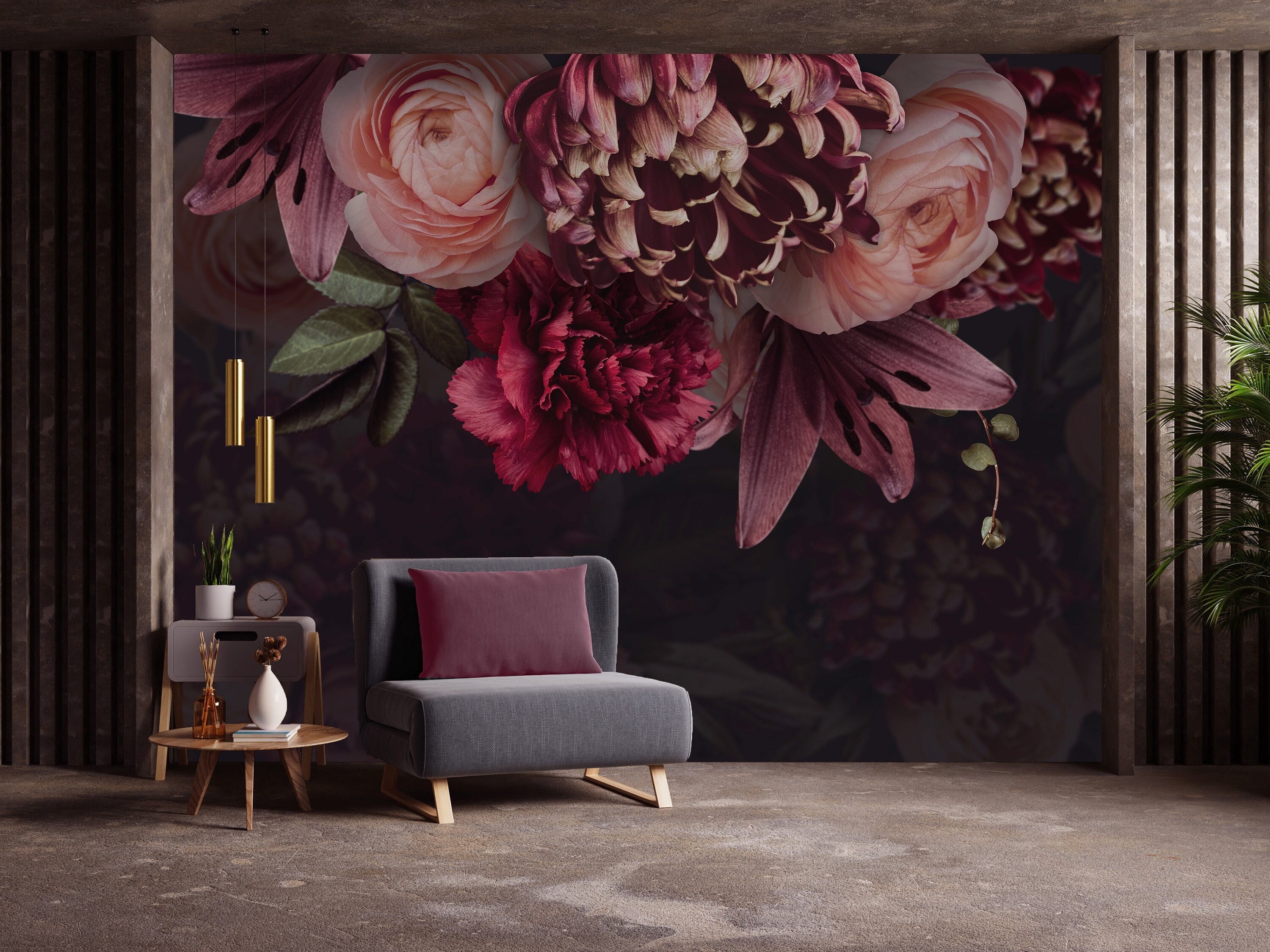 Bold floral Home wallpaper  Walls Republic US