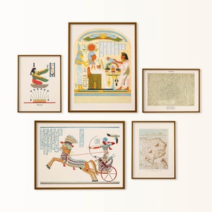 decorazione egiziana, arte eqyptian, set da parete della galleria, geroglifico, stampa ramses del faraone, dono archeologico, osiride, dio egizio, mappa dell'antico Egitto