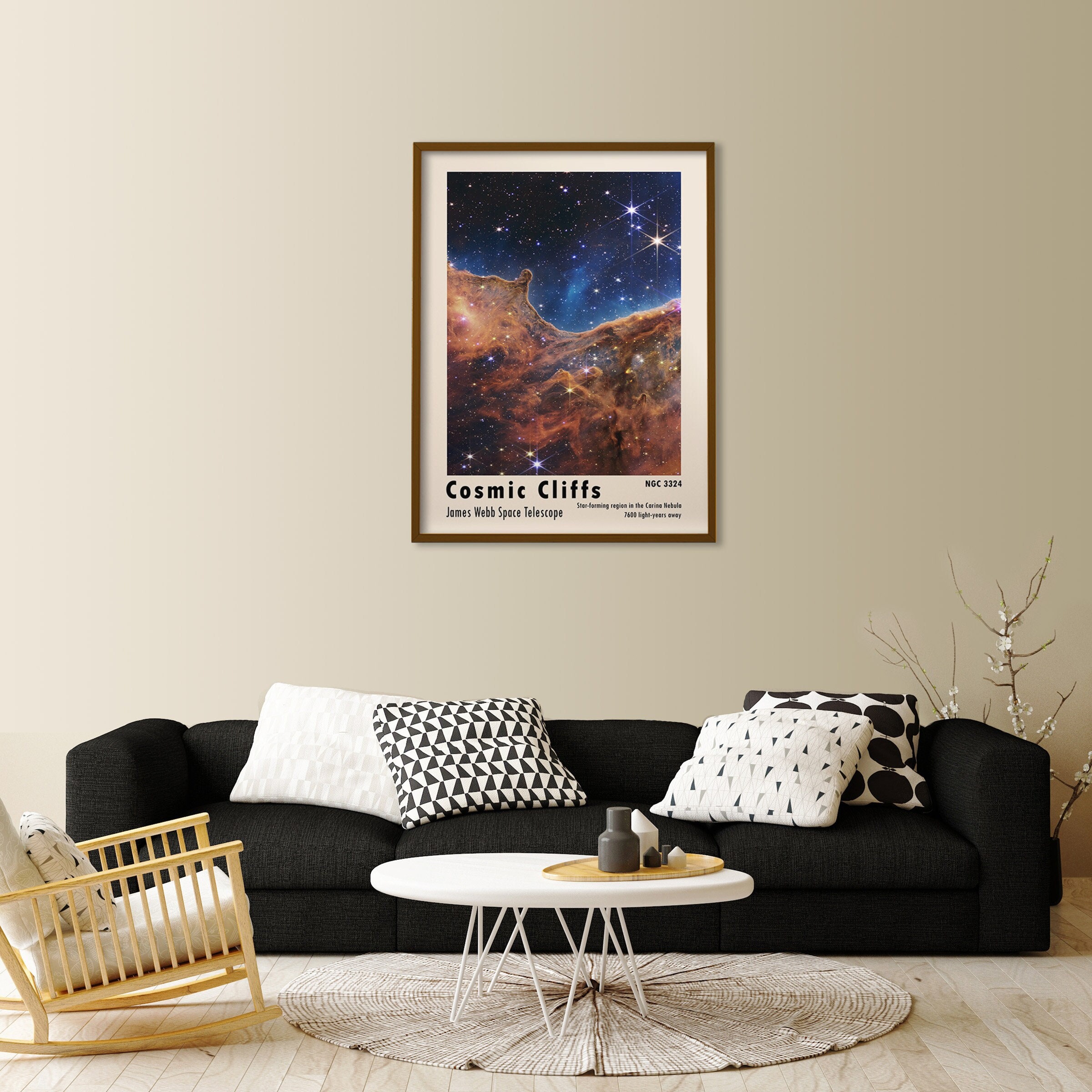 Cosmic Cliffs print, James Webb telescope poster, Carina Nebula, NASA James Webb Space Telescope First Images, nasa space prints