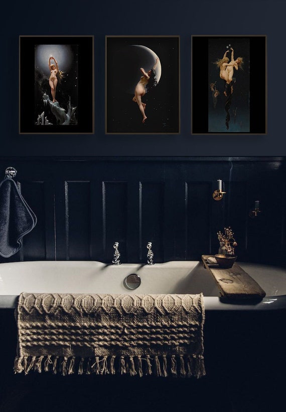 Luis Falero Print Set of 3 Black Art Prints Vintage Mystic - Etsy