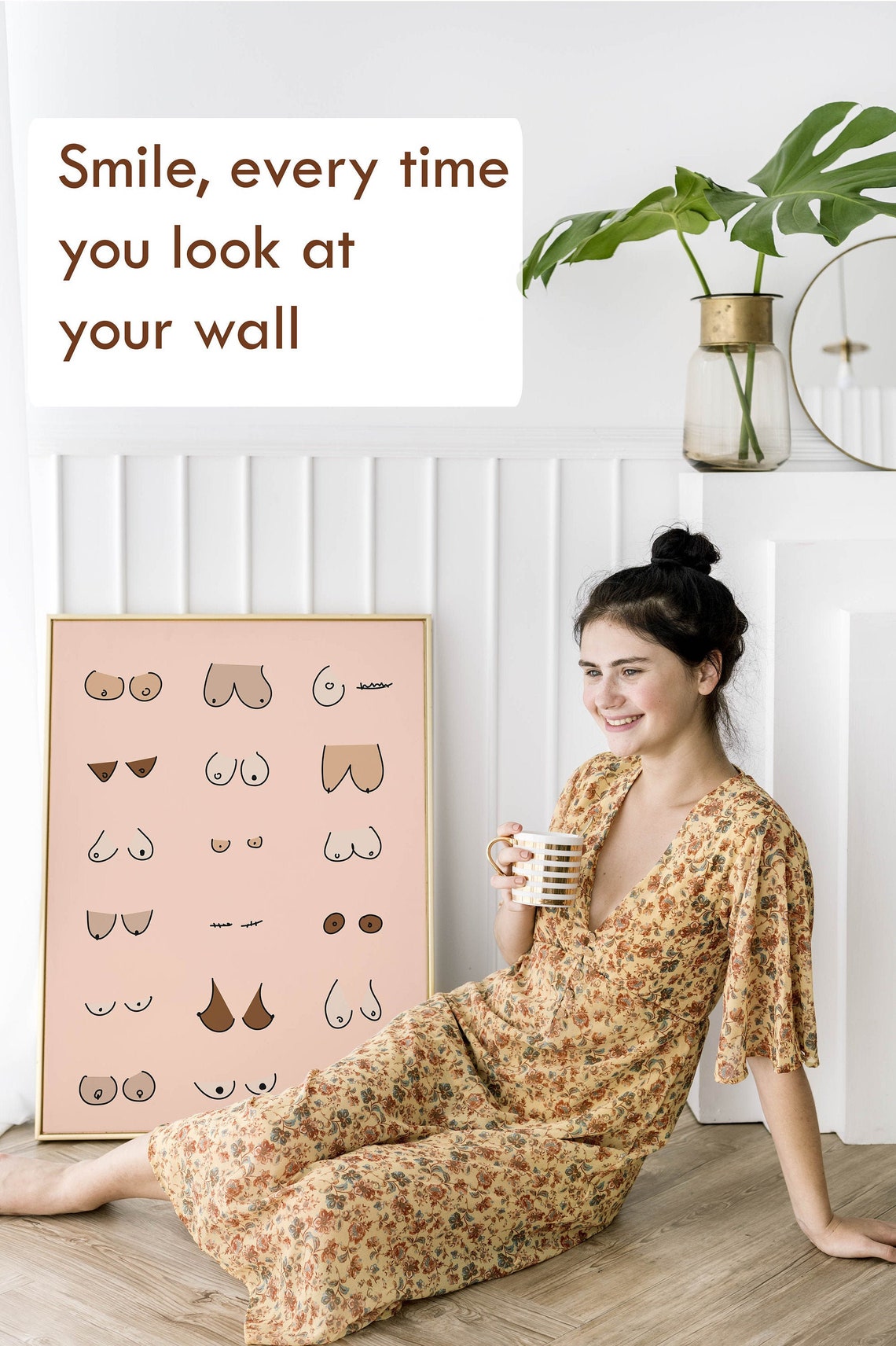 BODY POSITIVE ART Boobs Print All Boobies Poster Minimalist - Etsy