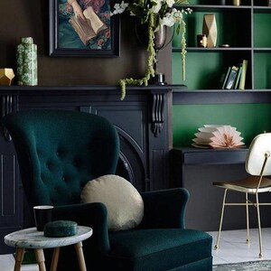 Afdruk vrouw lezend: rococo-boekkunst (blauwgroen en roze, boekenwurmcadeau) afbeelding 8