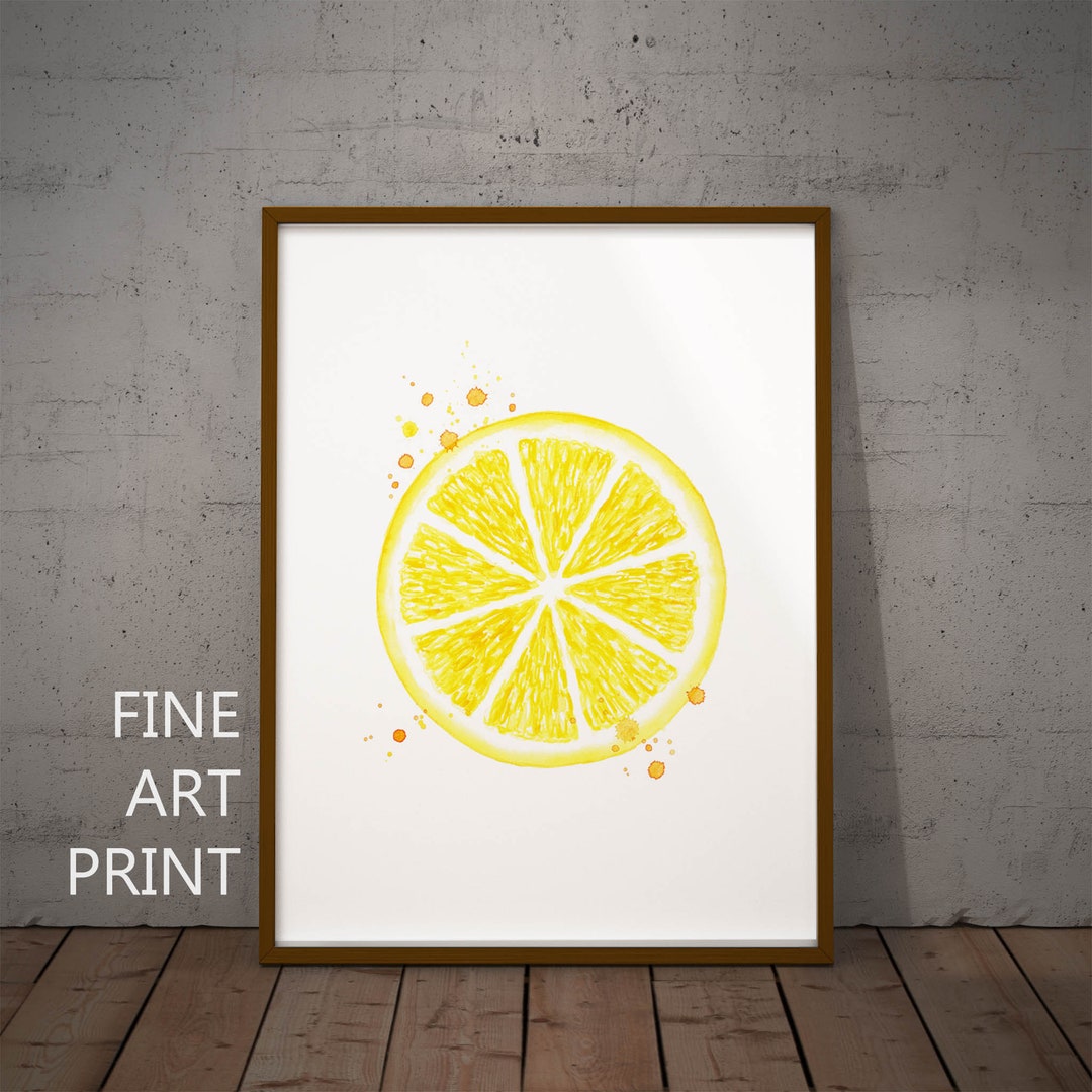 Citrus Print Watercolor Lemon Print Lemon Watercolor Lemon - Etsy UK