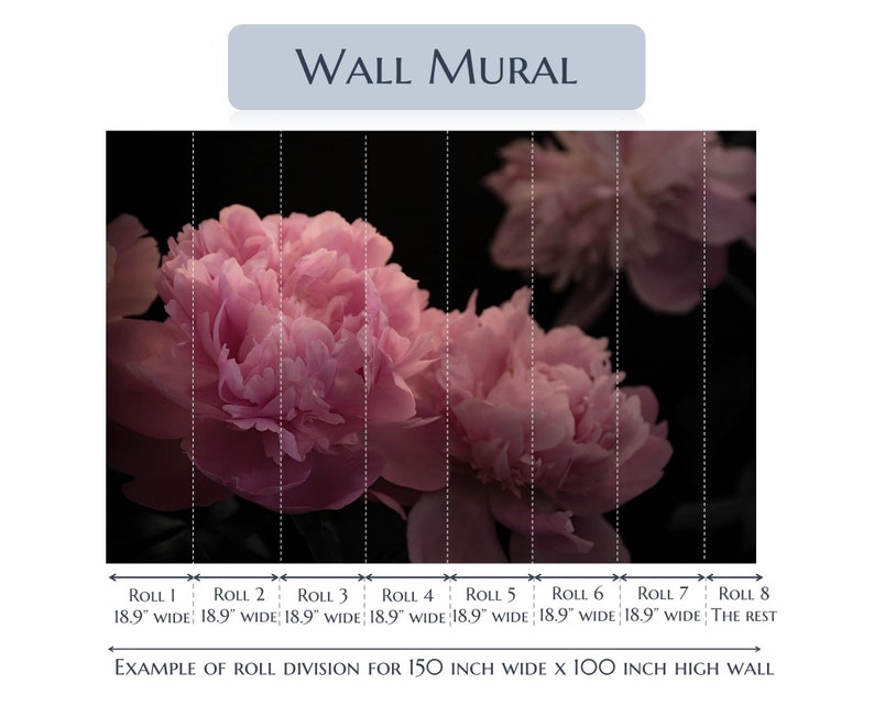 Moody Wallpaper, Peony Wallpaper, Dark Peony Wall Mural, Dark Floral ...